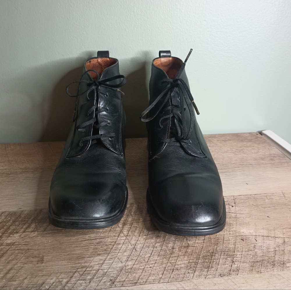 Santana Canada Womens Lace Up Oxford Boots Black 9-9.5 Academia Steampunk - Picture 5 of 15